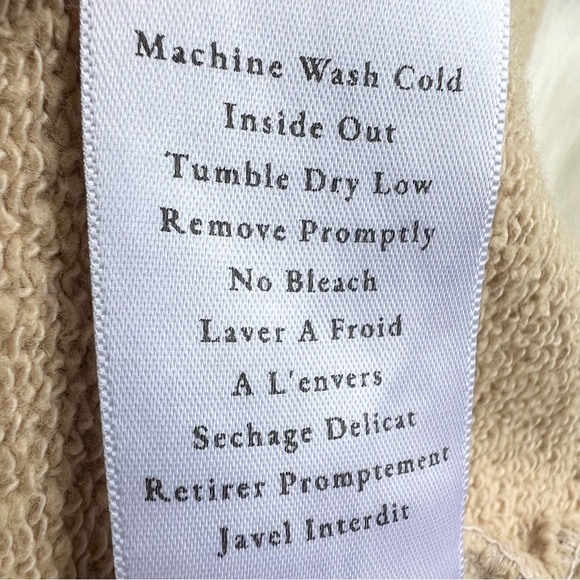 NEW Frank & Eileen Sz S PATRICK POPOVER HENLEY- CAMEL Sweatshirt Raw Cut Relaxed - Picture 7 of 17